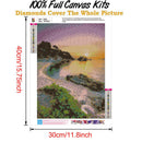 5D DIY Diamond Painting Easeful Seaside Full Drill Embroidery Mosaic Home Cra