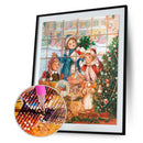 Diamond DIY Warm christmas Full Round Drill Rhinestone Picture