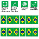 Bunting Brazil Flag 5 Metres 20 Flags Football Brazilian Brasil Country#