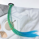 Girls Elastic Wig Rubber Band Rope Ponytail Braider Hair Tie (Lake Blue)