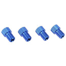 4pcs Presta to Shrader Bicycle Road Bike Valve Adapters Converters (Blue) Newly