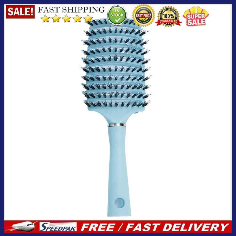Women Bristle Hairbrush Scalp Massage Comb Wet Curly Hair Detangle Salon Tool