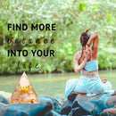 Crystal Pyramid Healing Energy Meditation Crystals Home Office Decor (C) Newly