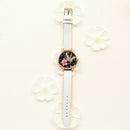 Lvpai Top Women Classic Flower Leather Bracelet Quartz Watch (White)