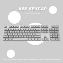 104pcs Universal Mechanical Keyboard Keycaps PC Bakclit Key Cap Set (Gray)