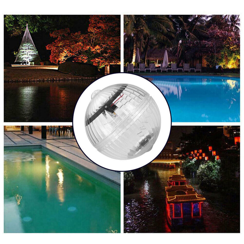 Outdoor Float Ball Lamp Solar Swimming Pool Party Decor Lights (Warm White)