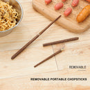 Wooden Folding Chopsticks Outdoor Camping Picnic Portable Tableware (A) Newly