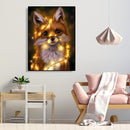 Painting By Numbers Kit DIY Light Fox Canvas Oil Art Picture for Home Room