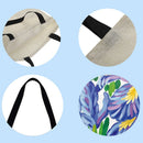 Shopping bag with flower and plant motifs, printed, casual, large