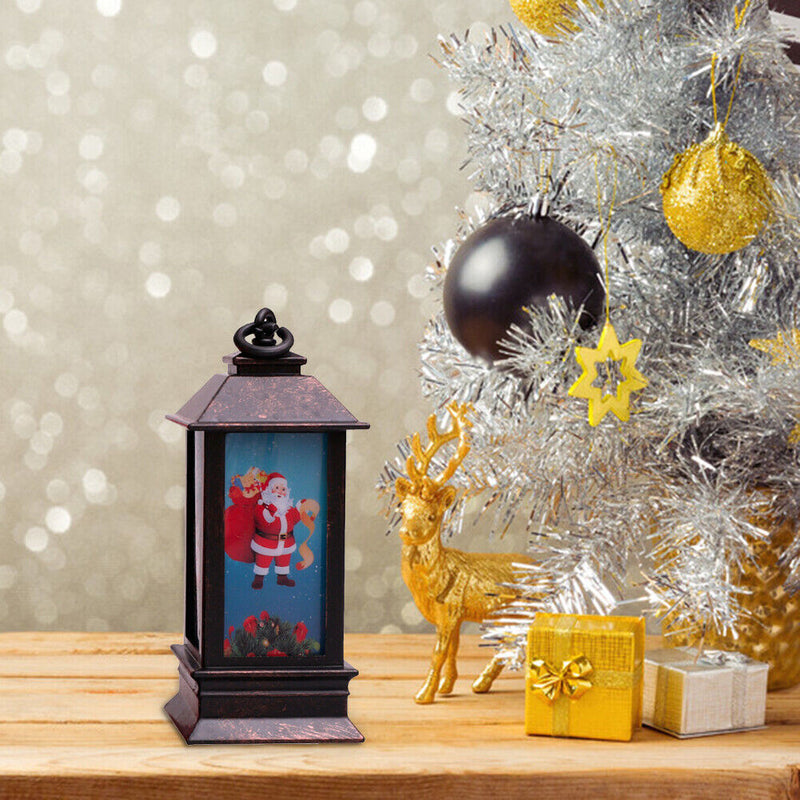 Merry Christmas LED Lantern Light Fairy Lighting Craft Xmas Tree Pendant Hanging
