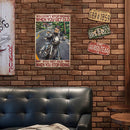 Retro Elder Motorcycle Metal Plate Painting for Pub Tin Plaques Wall Sign