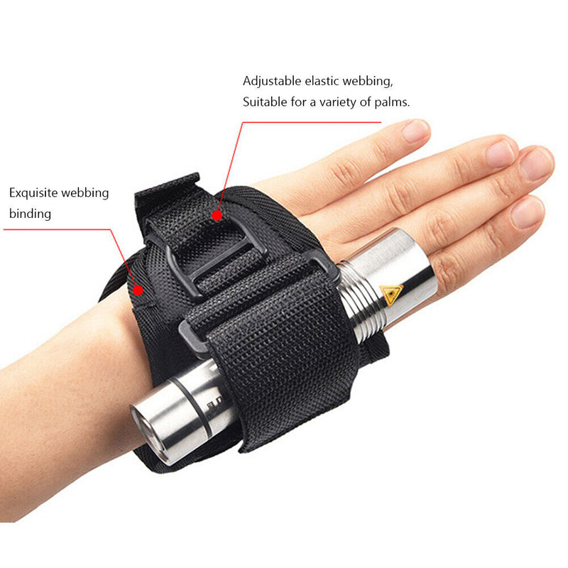 #A Scuba Dive Flashlight Holder Snorkeling Torch Wrist Strap Gloves for Water Sp