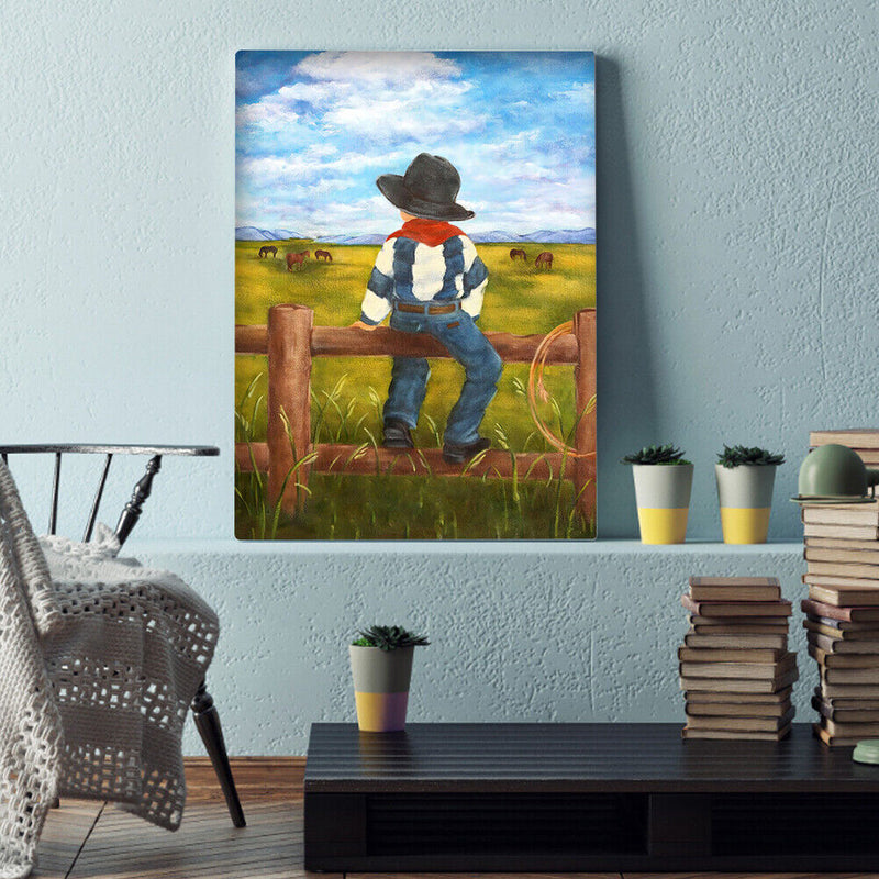 5D Diamond Painting DIY Cowboy Kid Full Round Drill Rhinestone Kit