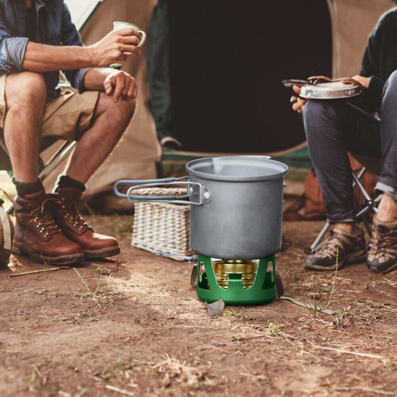 Mini Alcohol Stove Outdoor Camp Tourist Picnic Cooking Stove (Dark Green) Newly