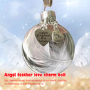 Christmas Ornament Feather Ball Tree Durable Round Clear Plastic Ball Pendants