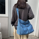 Japanese Shoulder Bags Retro Denim Messenger Large Capacity Crossbody Handbags
