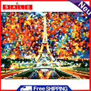 Paint By Numbers Dazzling Eiffel DIY Digital Oil Painting Modern Wall Room Art