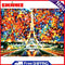 Paint By Numbers Dazzling Eiffel DIY Digital Oil Painting Modern Wall Room Art