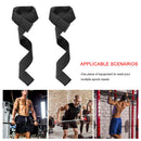 2pcs Gym Lifting Straps Anti-slip Wraps for Powerlifting Training (Black) Newly