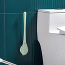 Wall Mounted Toilet Brush with Holder Long Handle Bathroom Cleaner (Green) Newly