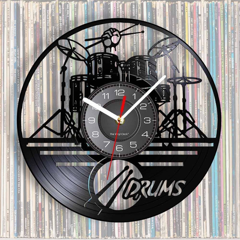 Decoration Drum Kit Wall Clocks Wall Hanging Record Wall Clock Hanging Watch