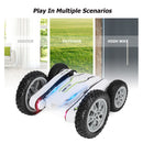 Double Sided RC Stunt Cars 4WD 2.4GHz Off-Road Vehicle w/ 2 Battery (White)