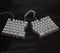 Split Macro Keyboard 78keys White Mechanical Multi- Modes LED Backlight Programm