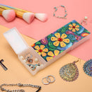 DIY Flower Special Shaped Diamond Painting 2 Grids Pencil Case Storage Box