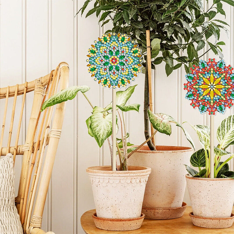 Rhinestone Craft Yard Lawn Flowers Decor Stick for Outdoor Home Christmas Gifts