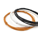 2xPushback Wire Braid Cotton Cable for Electric Guitar BassBlackWhiteYellow
