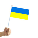 Ukraine Flag 100 Pack Handheld Mini Ukrainian Flag with Flagpole (14x21cm) Newly