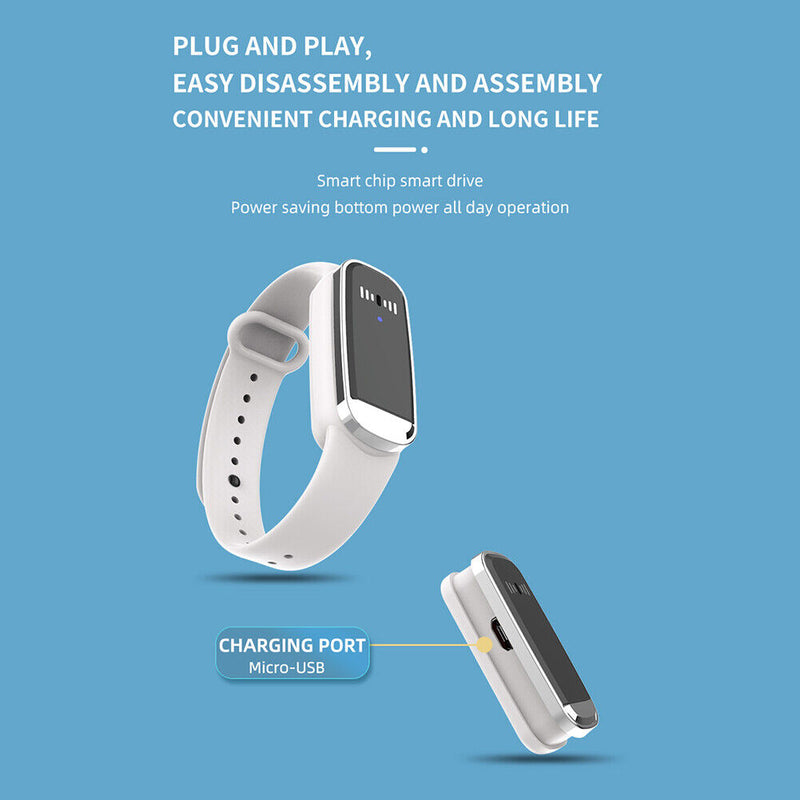 Ultrasonic Mosquito Repellent Bracelet Anti Pest Electronic Watch (White) Newly