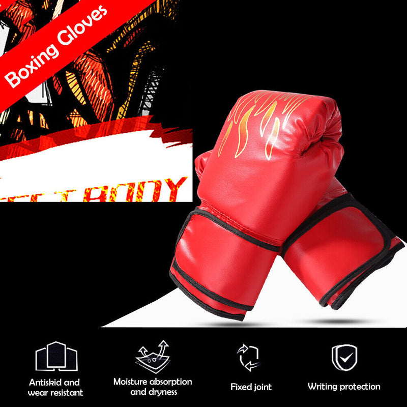 2pcs Kick Boxing Gloves for Men Women PU Karate Muay Thai MMA Sanda Training