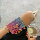 Fashion Sequins Wallet Short Coin Purse Wallets Women Female Small Card Holde
