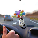 Cute Cat Car Hanging Ornament with Colorful Balloon Hanging Ornament Best P4C1