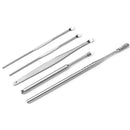 5Pcs Ear Wax Remover Tool Kit Steel Earpick Cleaner Storage Set Box E1T2
