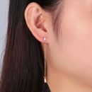 Statement Mixed Black Women Long Dangle Drop Alloy Tassel Ear stud Earring Sets