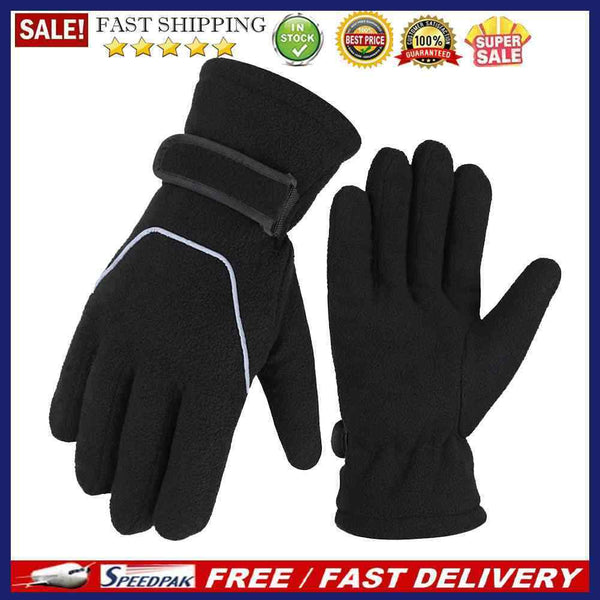 Cycling Men Fleece Gloves Winter Warm Ski Snowboard Motorcycle Full Finger Gl