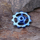 Aluminum Alloy MTB Bike Ceramic Bearing  11T Wheel Rear Derailleur (Blue)