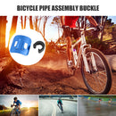 5pcs Bicycle C Buckle MTB Bike Brake Line Case Cable Tube Fixed Base (Blue)