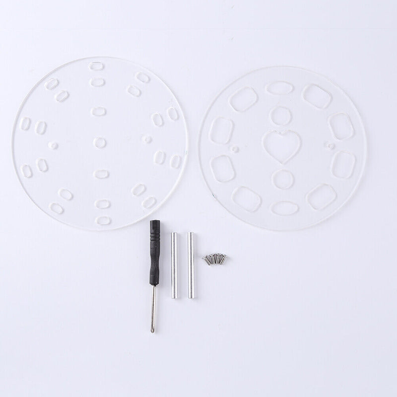 Acrylic Nail Brush Holder Round Pen Stand Rack Makeup Tool Shelf (White) Newly