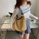 Fashion Woven Hollow Handbag Women Large Capacity Shoulder Bag Portable Totes
