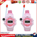 2pcs Watch Wireless Walkie Talkie Long Distance Call Kids Toys (Pink) Newly