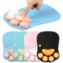 Non Slip Cute Cat Paw Wrist Support Wrist Rest Mice Mat Mouse Pad For PC Laptop