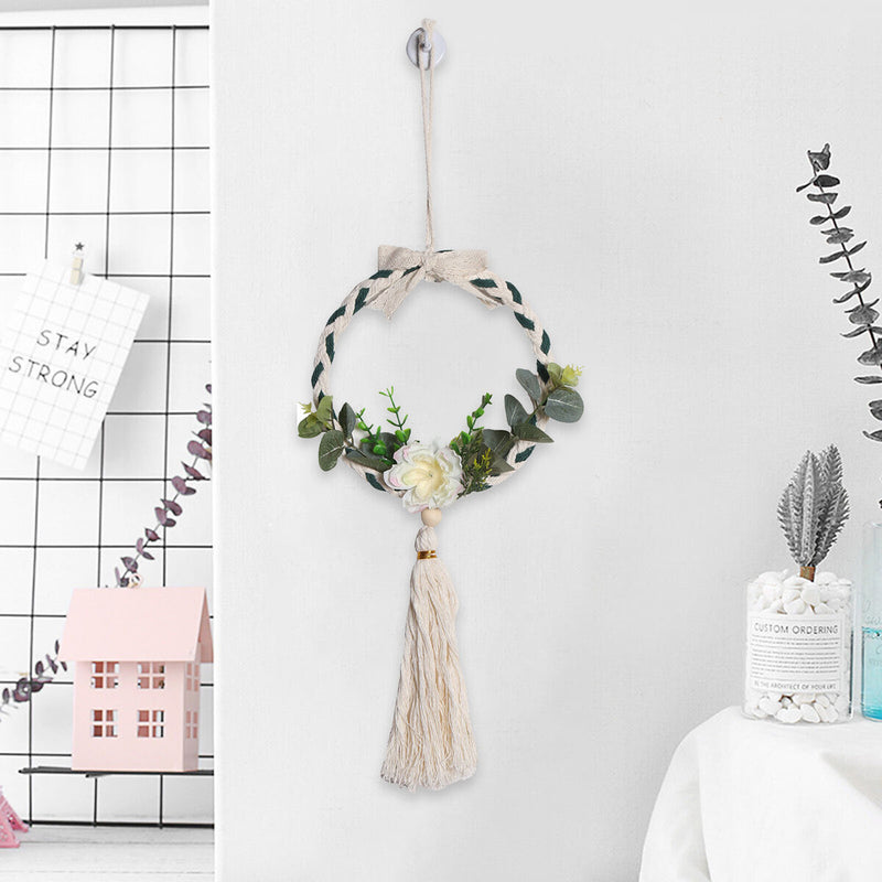 Dream Catchers - Dream Catcher Wall Hanging with Tassel (1 White Green)