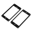 2pcs/set Flat Bottom Humbucker Pickup Frames for Electric Guitar (Black)
