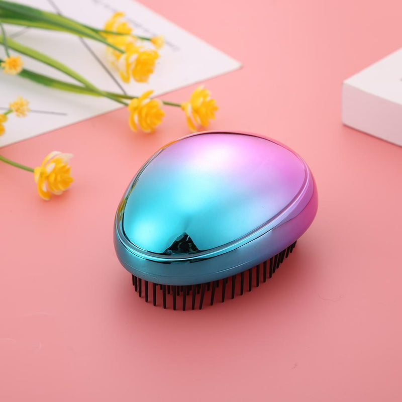 Egg Massage Comb Straight Salon Hairbrush Home Styling Tools (Multicolor)