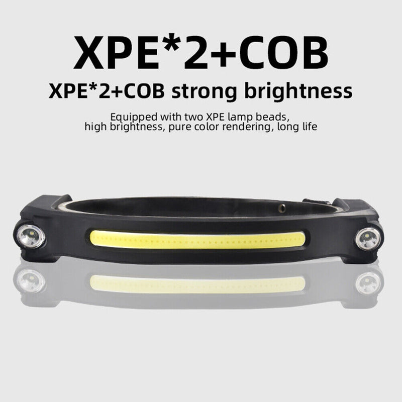 XPE COB LED Headlamp Wave Induction 400lm Waterproof Safety Work Headlight Newly