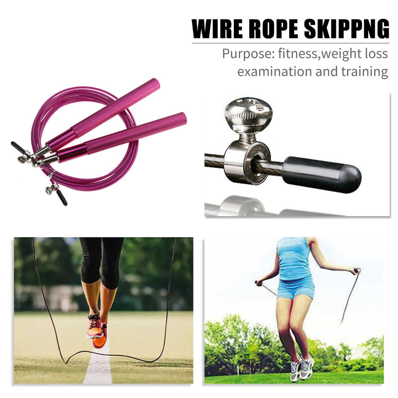 Jump Ropes Adjustable Steel Wire Skipping Rope for Jumping Exercise Workout