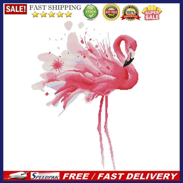 Needlework Kit Pink Animal Stamp DIY Living Room Wall 11CT Handmade Cross Sti